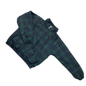 Blue & Green Plaid 90’s Jerzees Windbreaker
